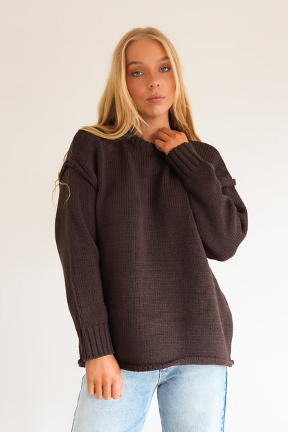 Antonia Knit Chocolate