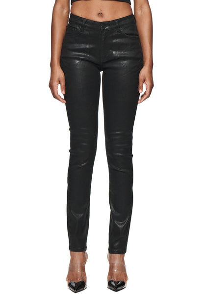Skinny Mid Rise Coated