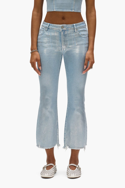 Ankle Bootcut Silver Foil