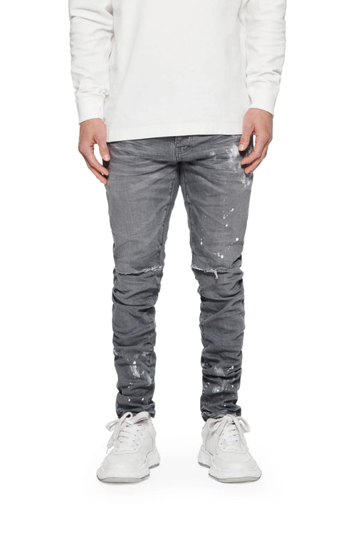 P001 Worn Grey Knee Slit