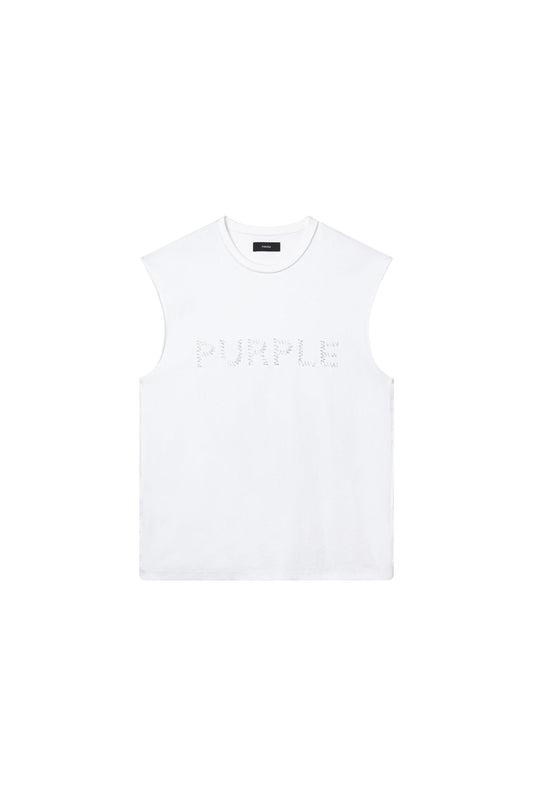 Beaded Wordmark Tank Top