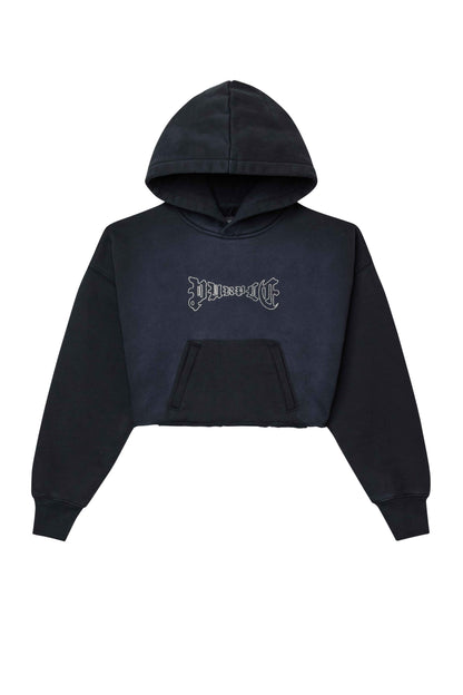 Crystal Cropped Hoodie