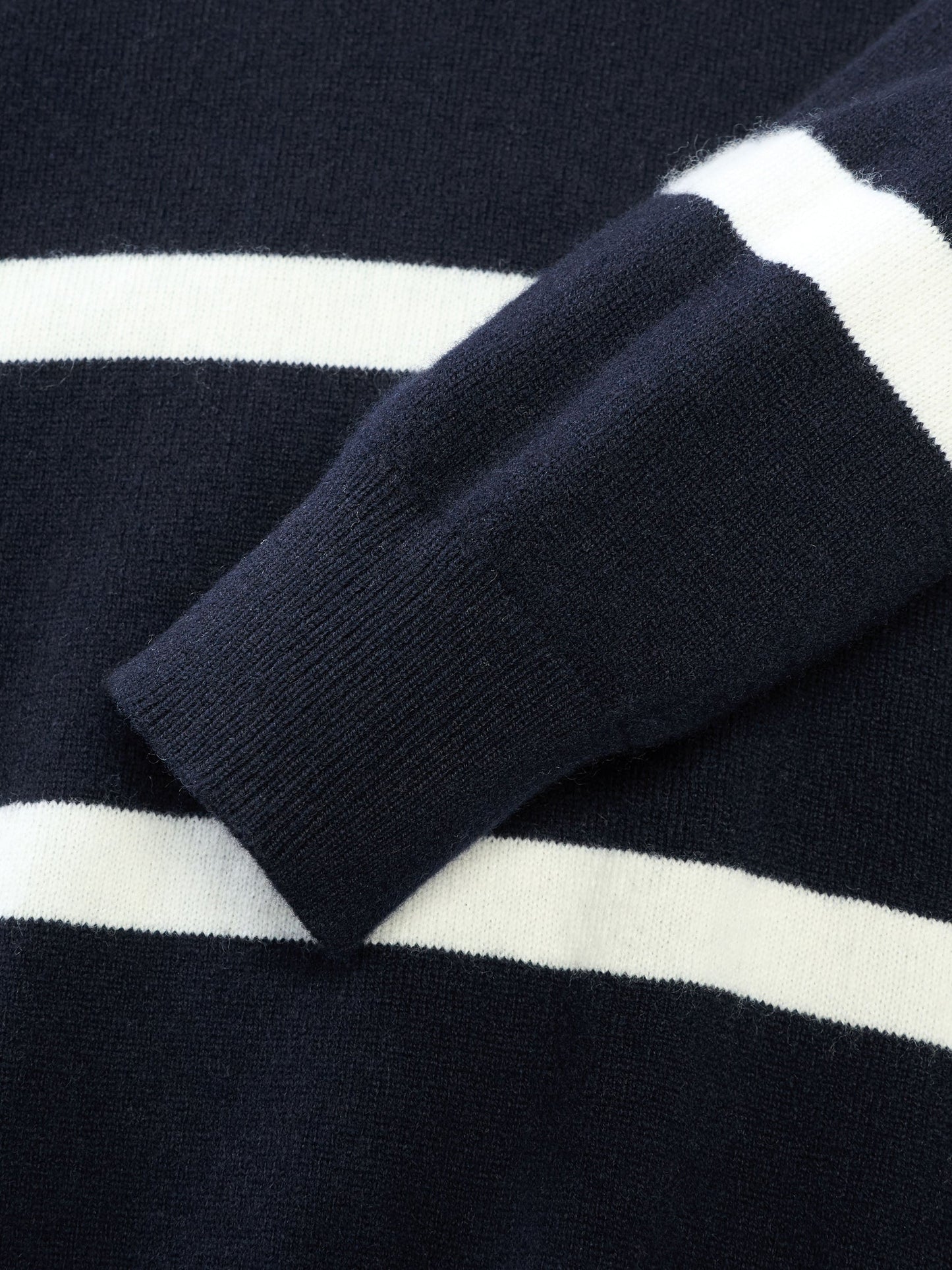 100% Wool Stripe Women Polo Sweater