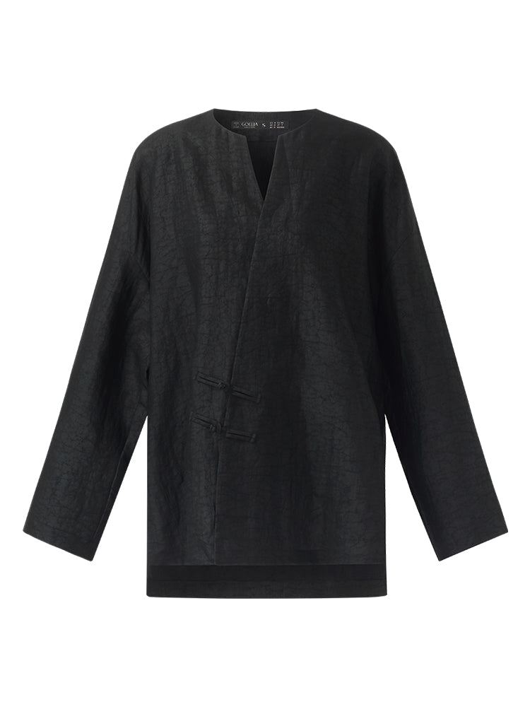 18 Momme Xiang Yun Silk Diagonal Placket Women Jacket
