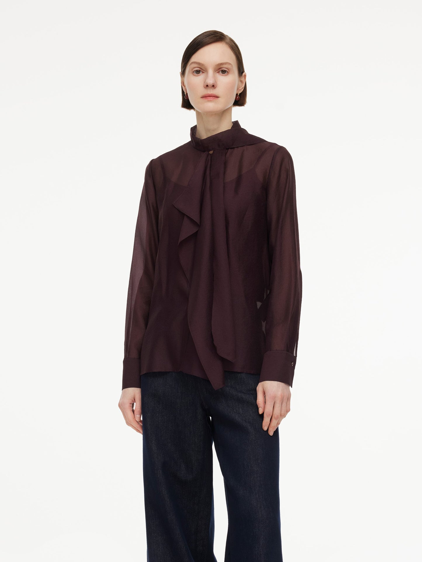 [Preview] Tie Front Women Shirt With Camisole