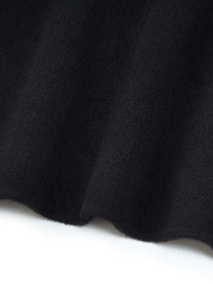 Cashmere Wool Blend Fringe Hem Women Wrap Overcoat