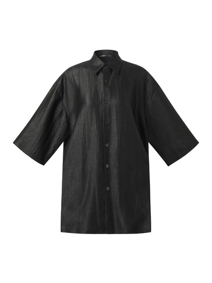 16MM Xiang Yun Silk Unisex 3/4 Sleeves Oversized Shirt