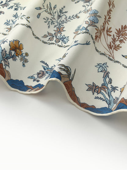 90 Square Printed 14 Momme Mulberry Silk Scarf