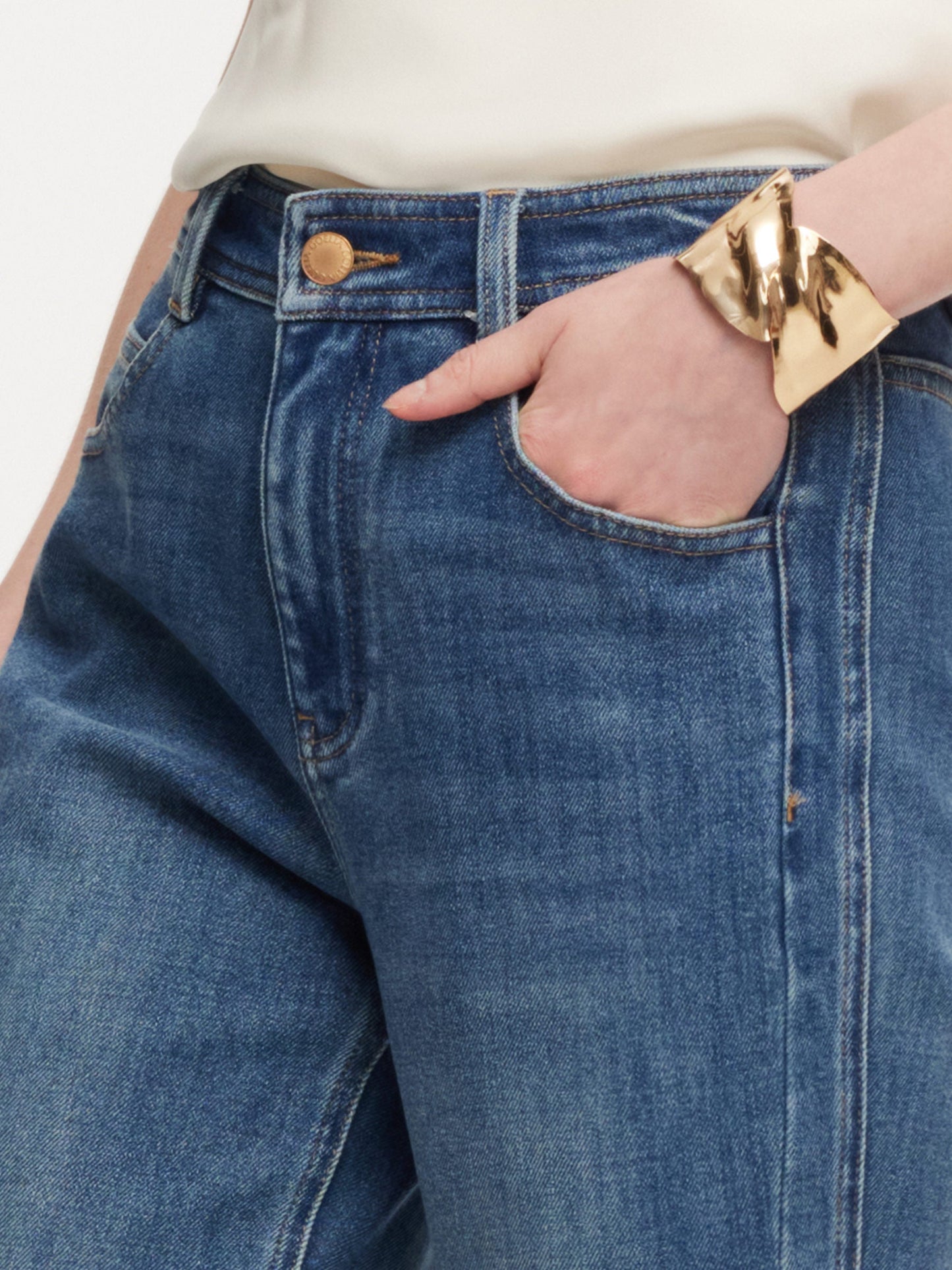 Lyocell Blend Four-Way Stretch Women Flared Jeans