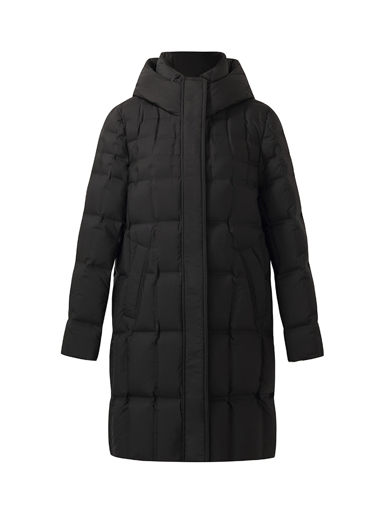 Water-repellent And Windproof Hooded Goose Down Coat