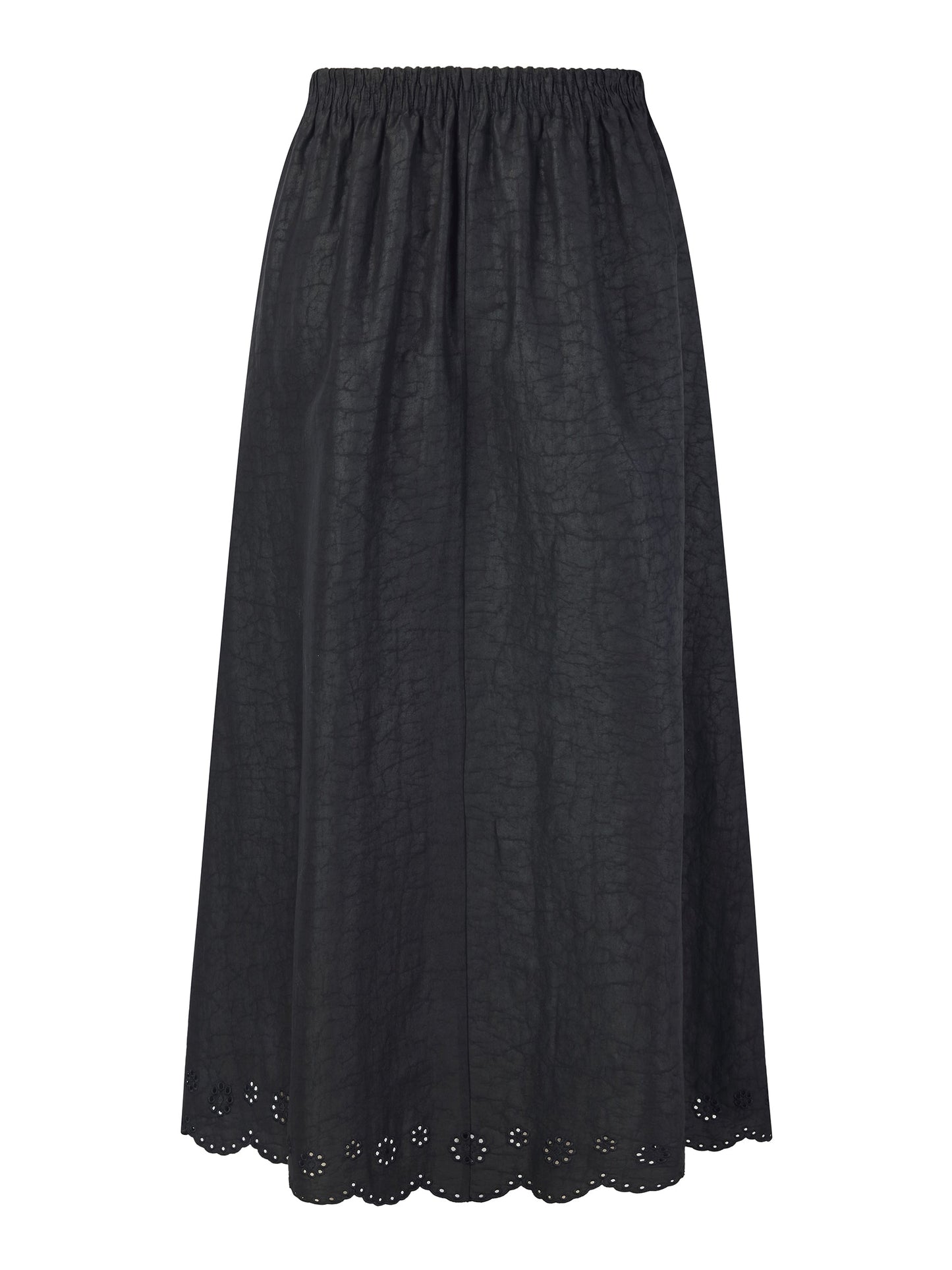 18MM Gambiered Canton Gauze Women Embroidered Hem Skirt
