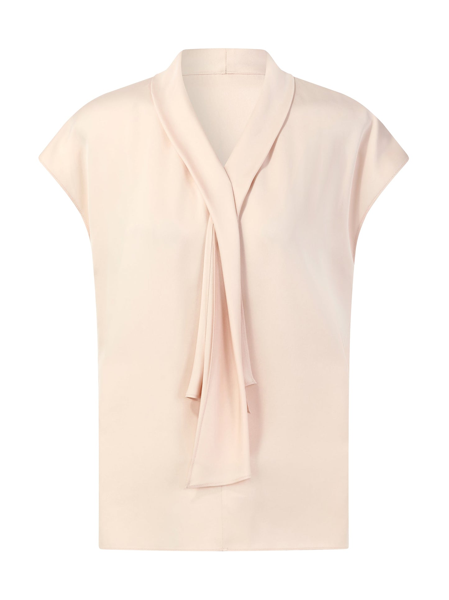 22MM Mulberry Silk Tie Neck Women Blouse