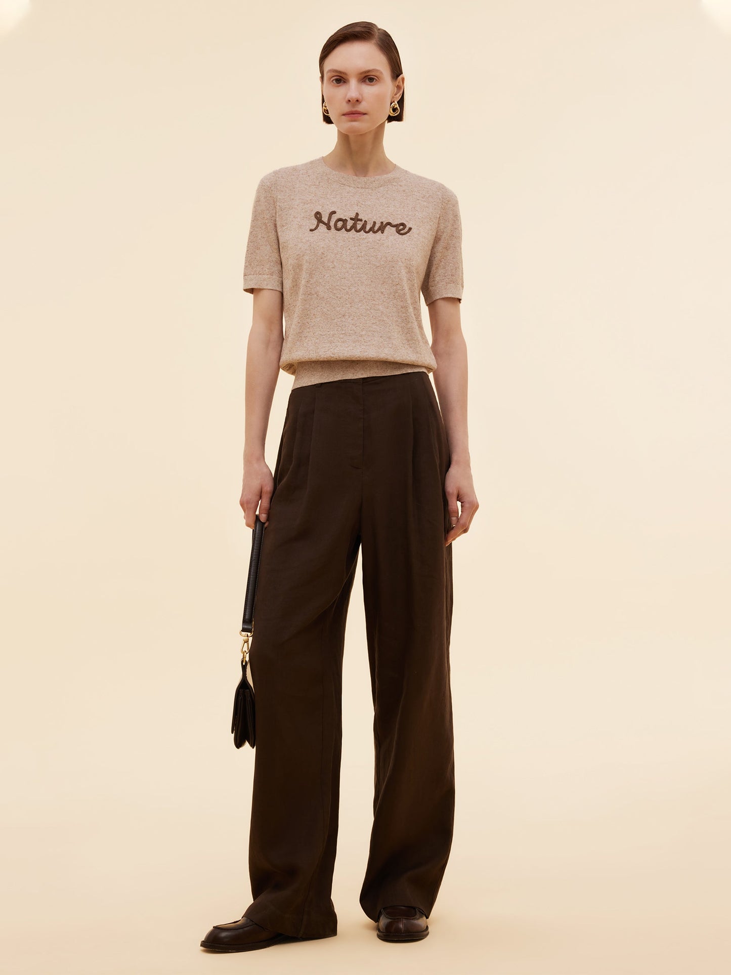 100% Linen Women Straight Leg Pants