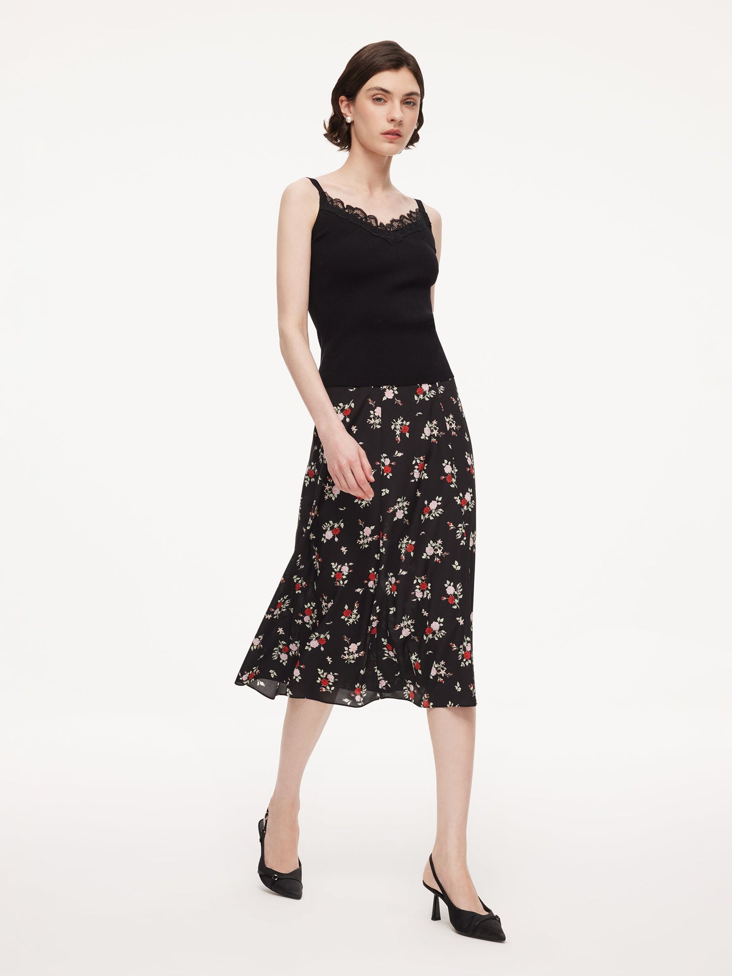 16MM Mulberry Silk Floral Print Women Skirt