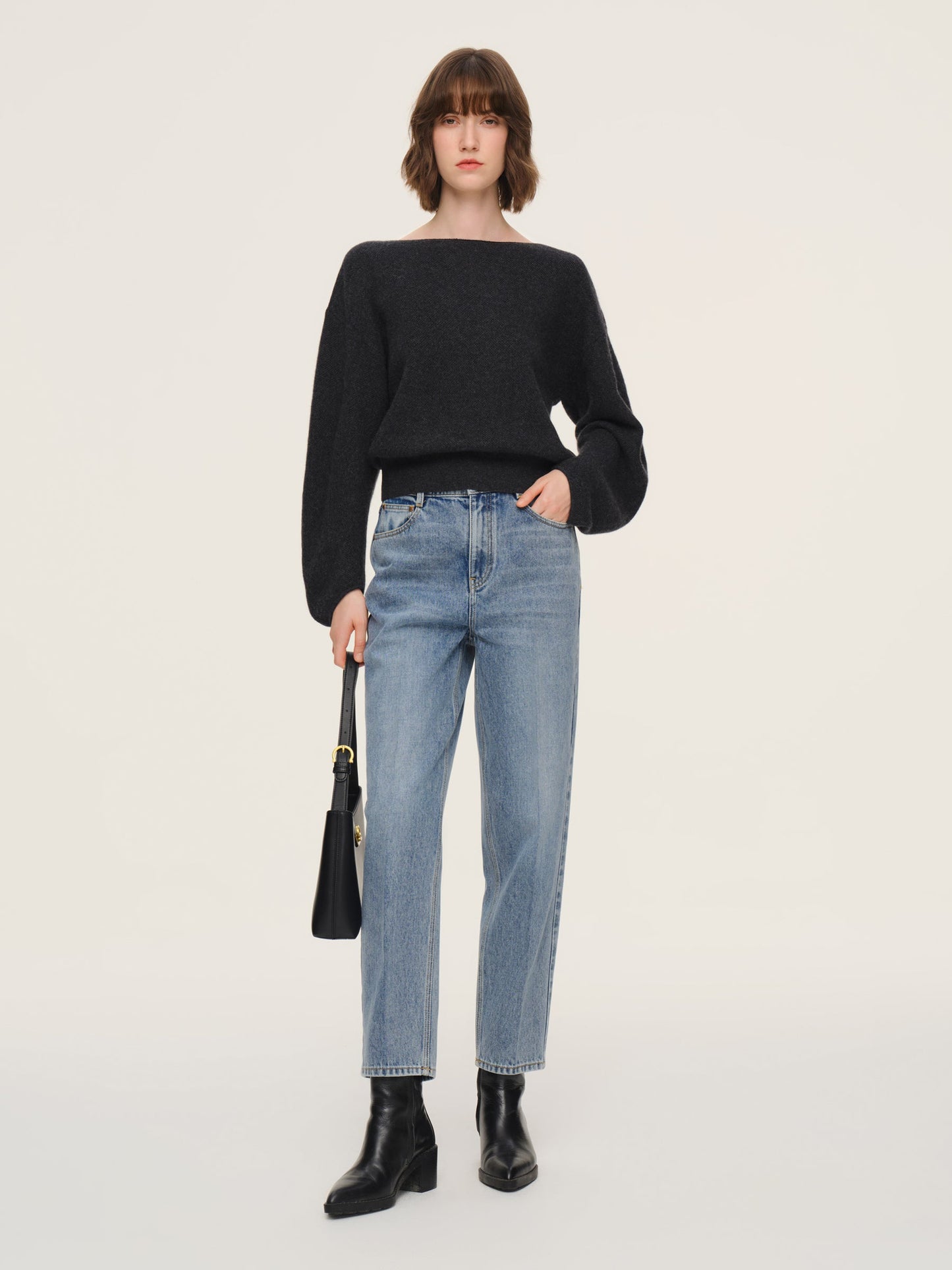 100% Cotton Denim Women Tapered Ankle Jeans