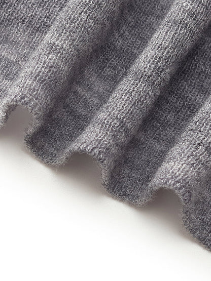 100% Wool Mock Neck Women Long Sleeve Top