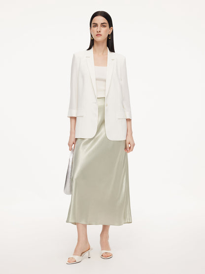 Acetate Blend Slim Fit Women Blazer