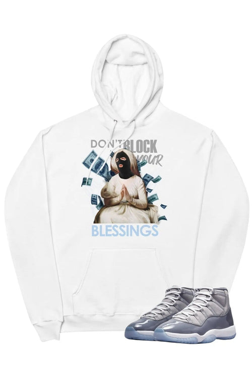 Air Jordan 11 "Don't Block Your Blessings" Hoodie Cool Grey