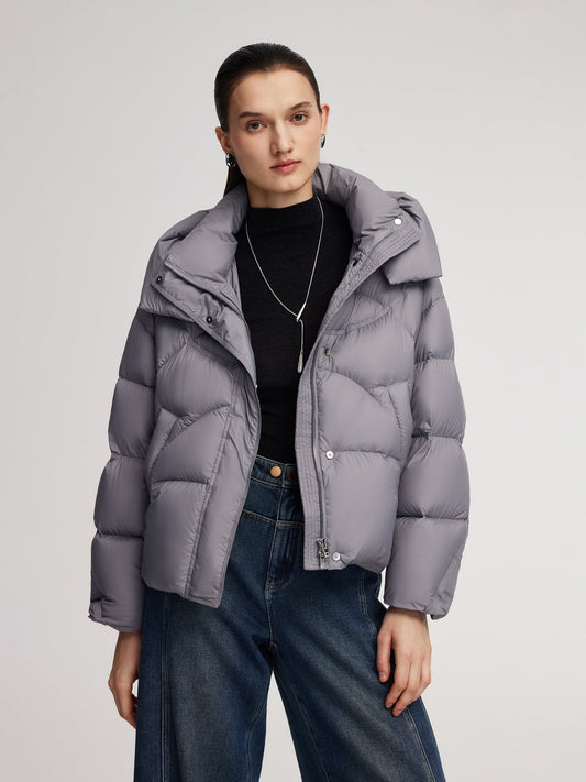 Lightweight Windproof Hooded Goose Down Jacket