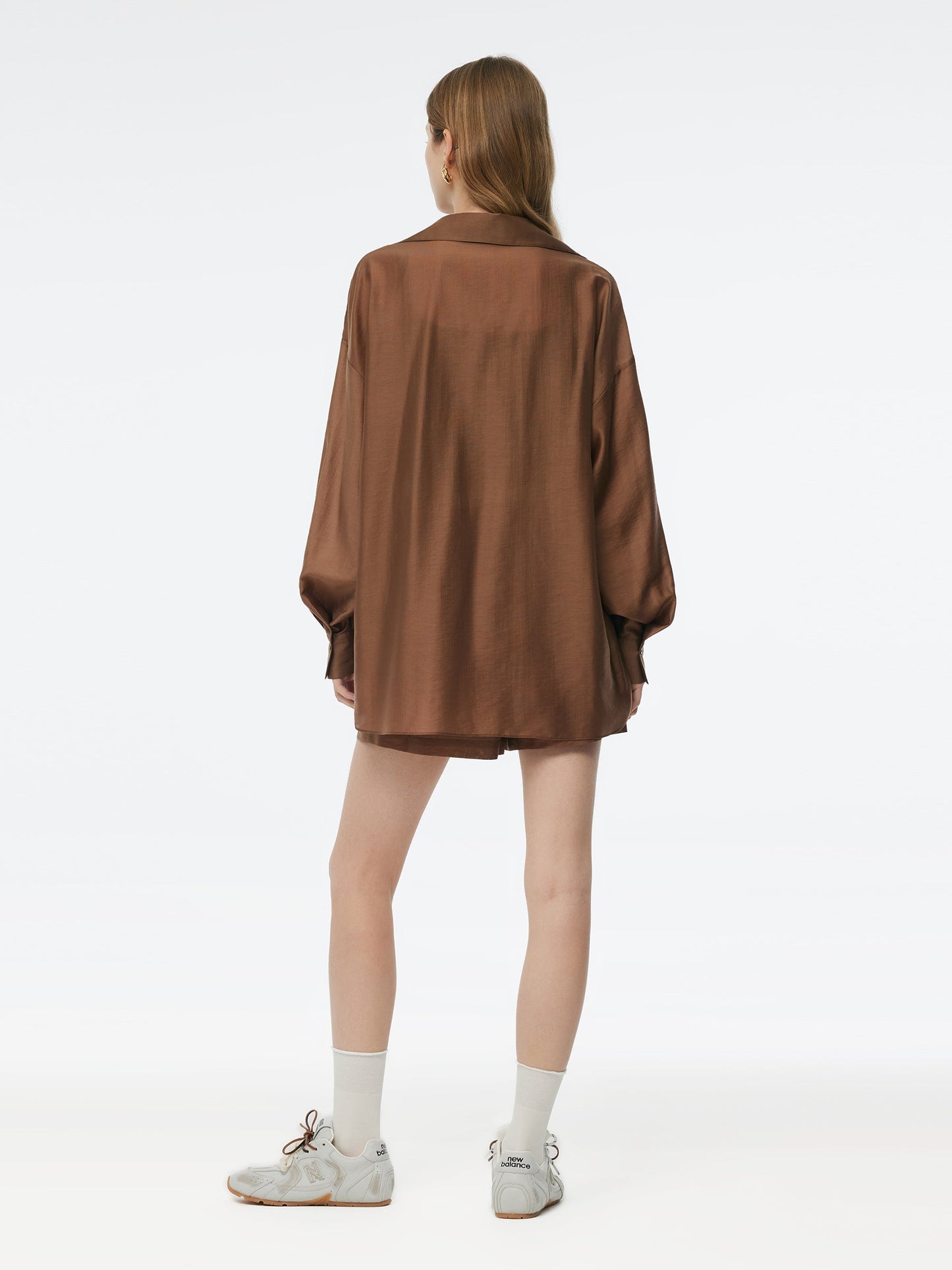Tencel Blend Shirt And Knit Camisole Two-Piece Set
