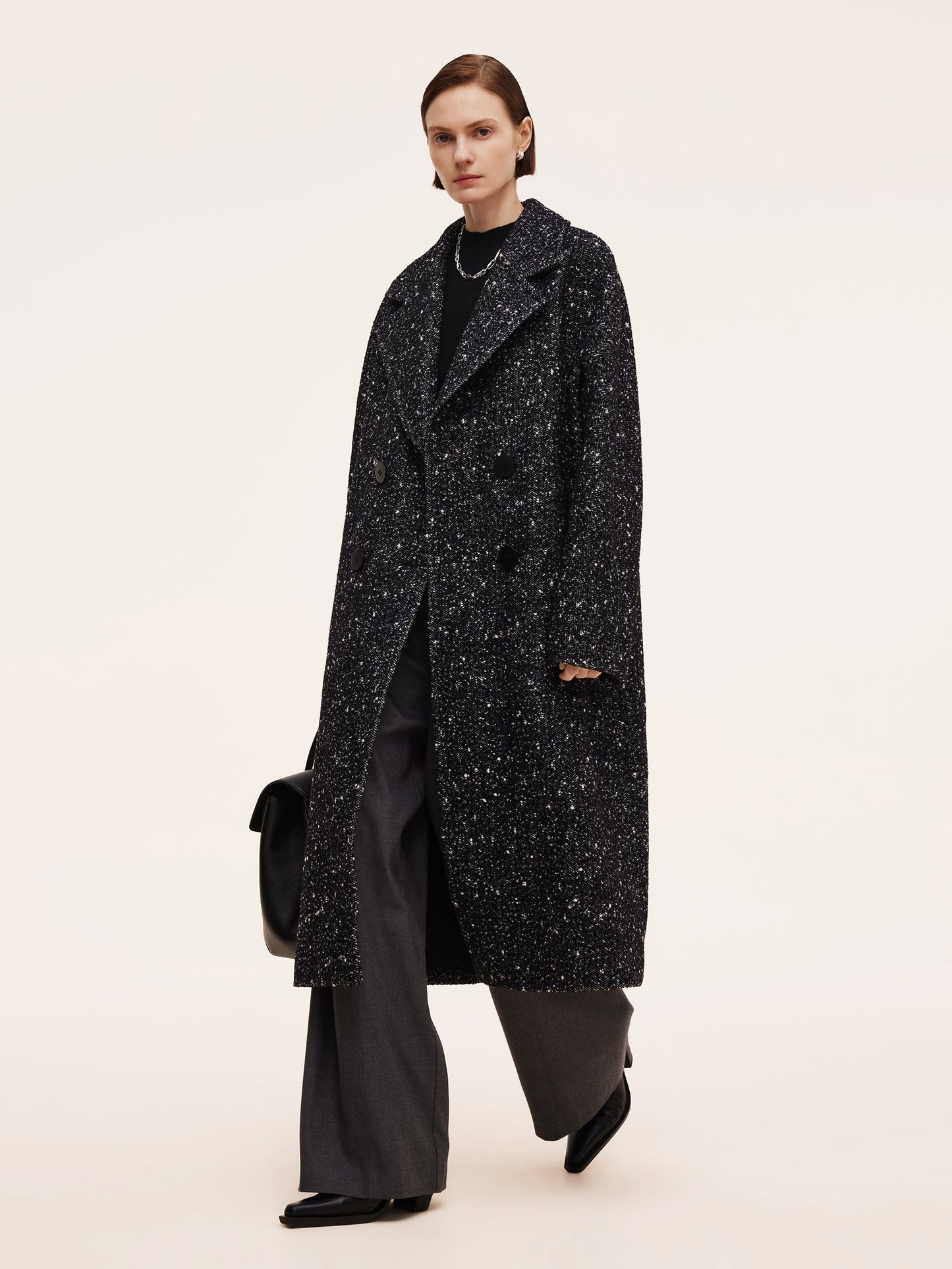 Wool Blend Unisex Oversized Coat