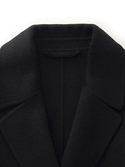 Wool Cashmere Women Belted Overcoat