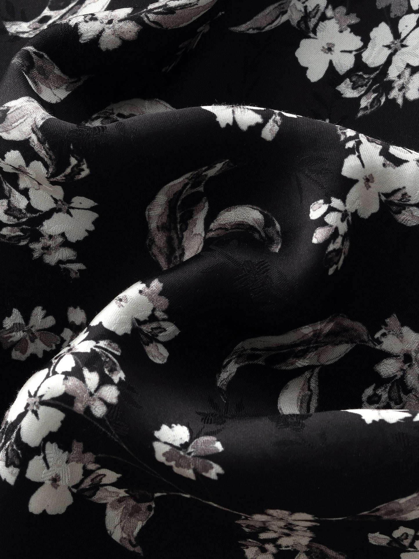 Floral Print Side Slit Twist Front Women H-Line Skirt
