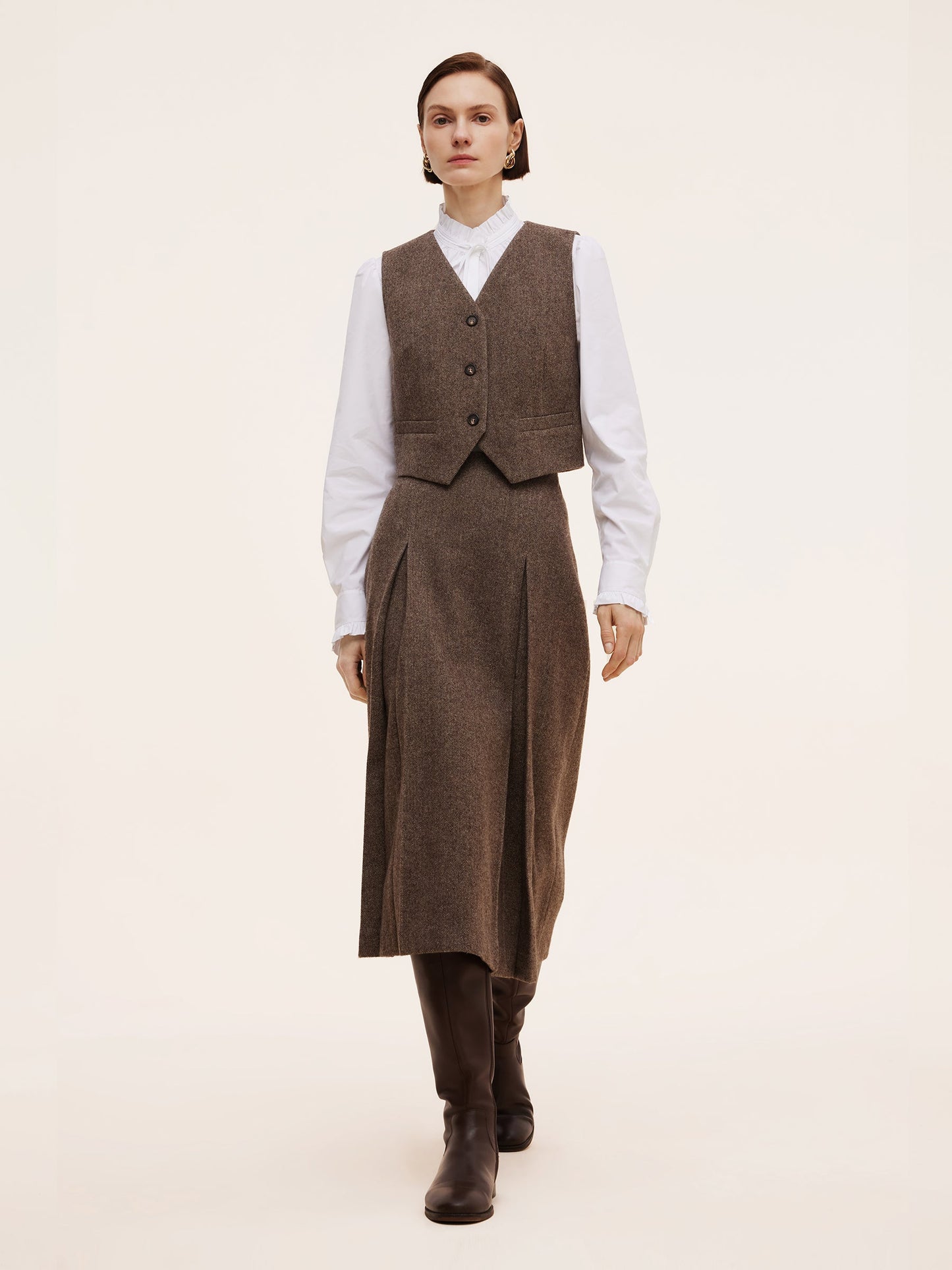 100% Washable Wool A-Line Women Skirt