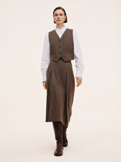 100% Washable Wool A-Line Women Skirt
