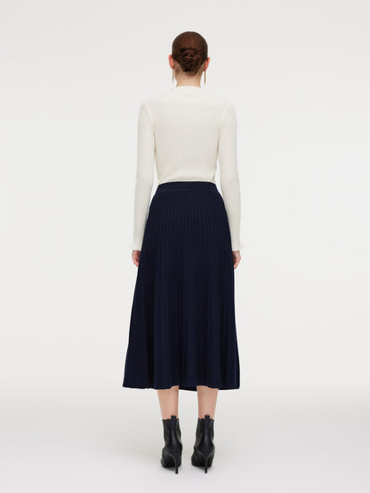 100% Wool A-Line Women Knit Skirt