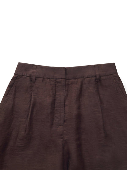 Tencel Linen Blend Women A-Line Shorts