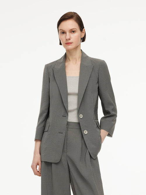 Triacetate Blend H-Line Women Blazer