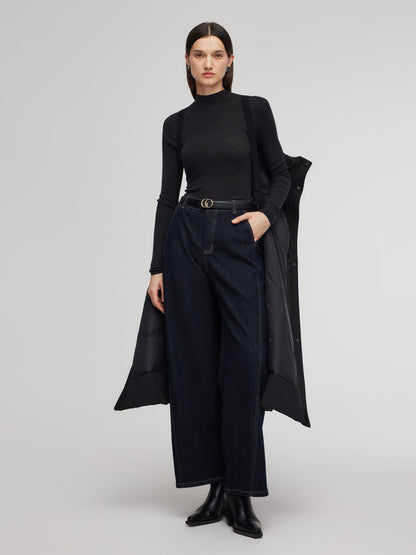 Hooded Unisex Goose Down Trench Coat