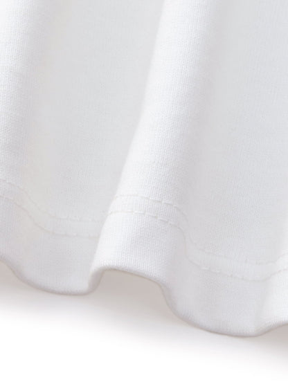 Cotton Blend Round Neck Tape Embroidered Women T-Shirt