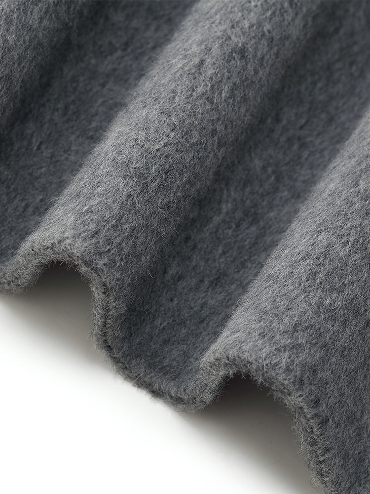 Alpaca Wool Belted Women Overcoat