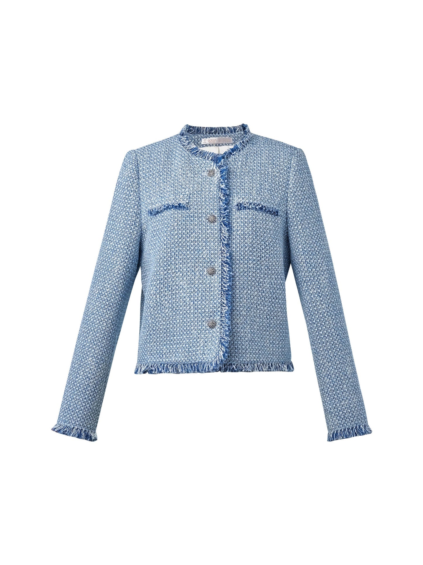Tweed Fringe Trim Women Jacket