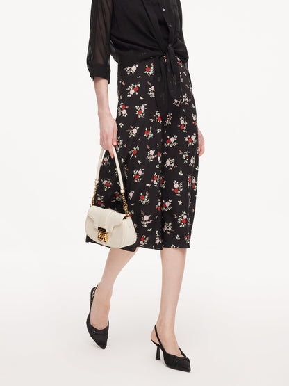 16MM Mulberry Silk Floral Print Women Skirt