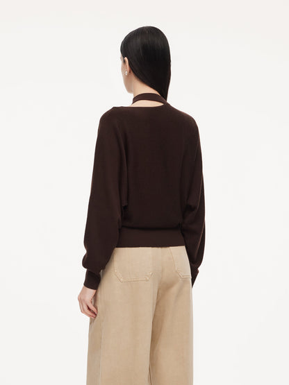 100% Wool Cut Out Women Sweater
