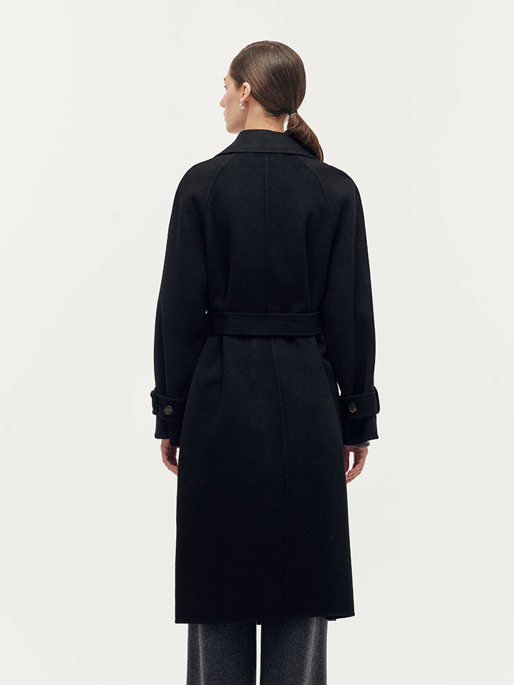 Cashmere And Wool Unisex Wrap Coat