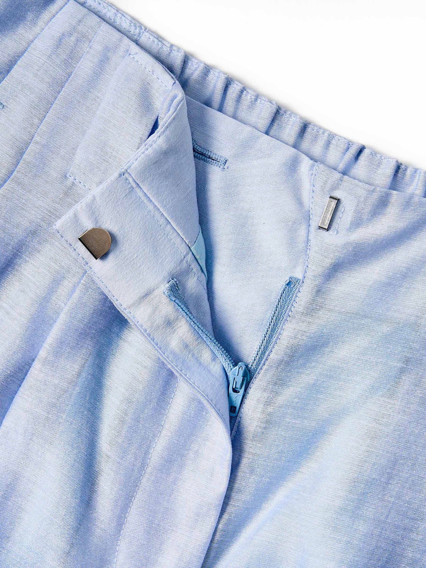 Tencel Acetate Linen Blend Women Straight Leg Pants