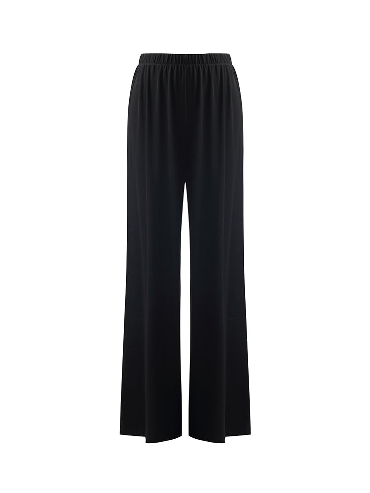 Pre-Order V-Neck Top And Straight Pants Two-Piece Set
