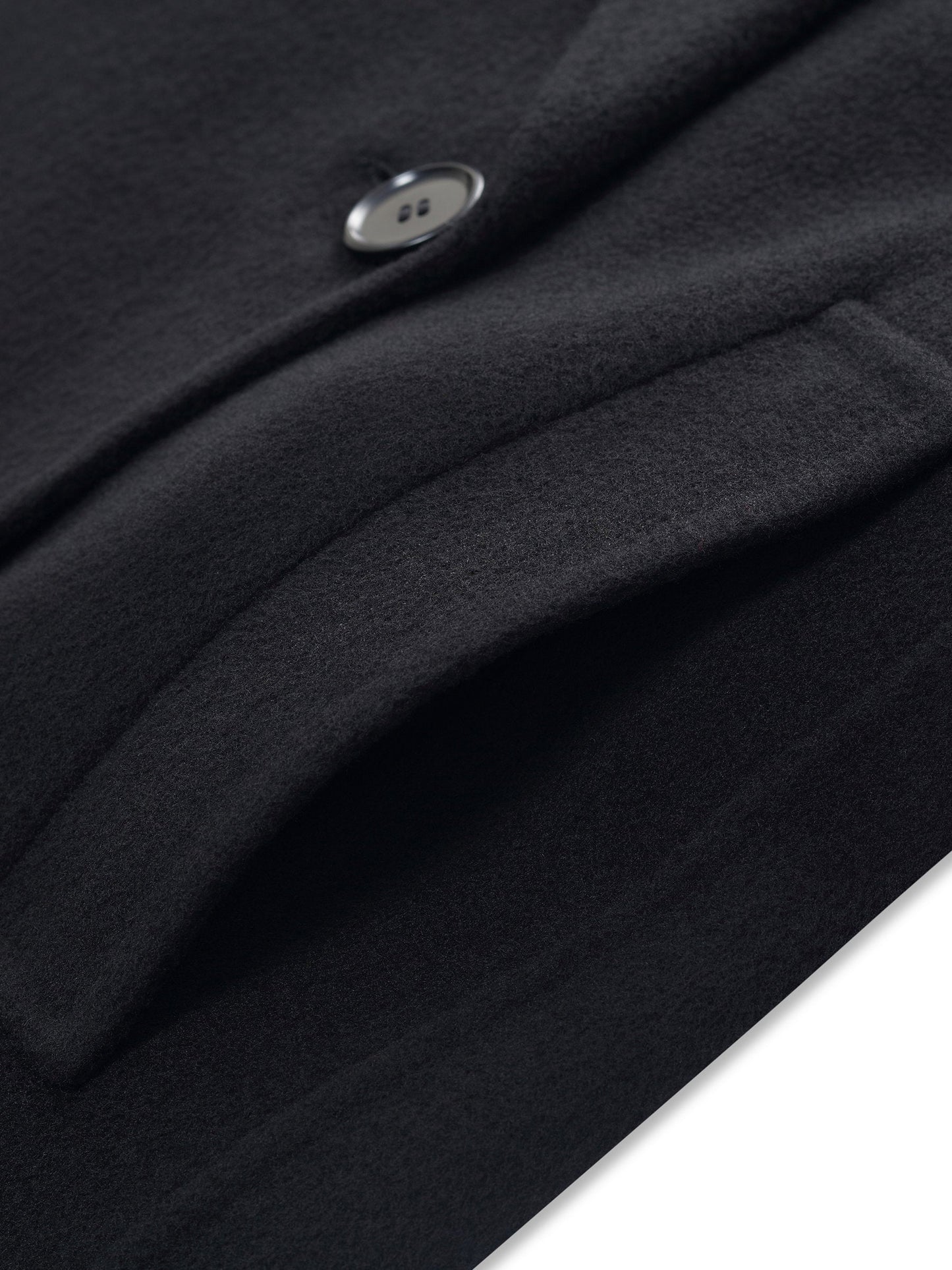 Cashmere Wool Blend Notched Collar Double-Faced Women Overcoat