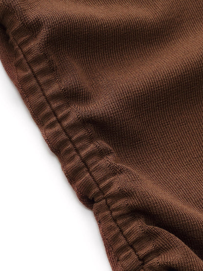 Acetate Tencel Blend Side Drawstring Women Knit Top