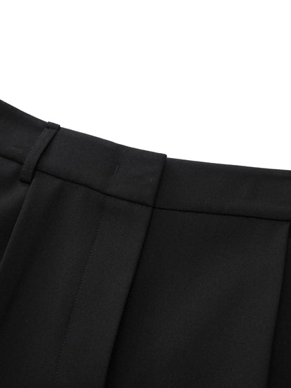 Stretch Adjustable Waist Women A-Line Shorts
