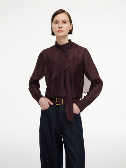 [Preview] Tie Front Women Shirt With Camisole