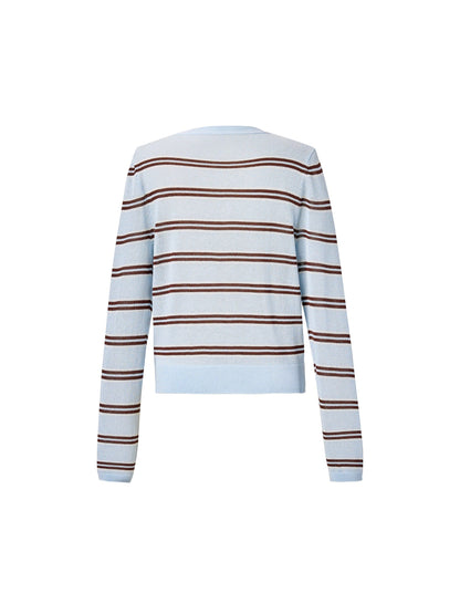 [Preview] Navy Combo Stripe Women Cardigan