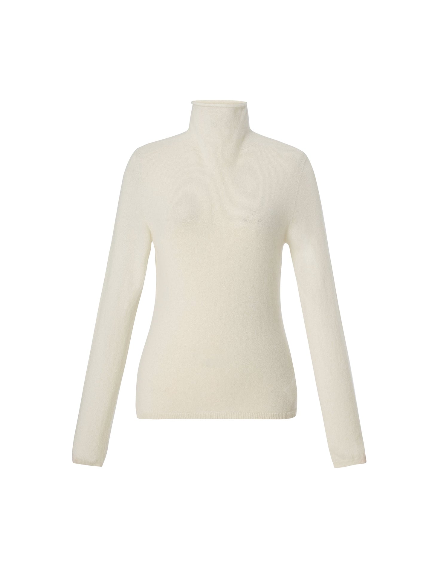 100% Cashmere Seamless Turtleneck Women Knit Top