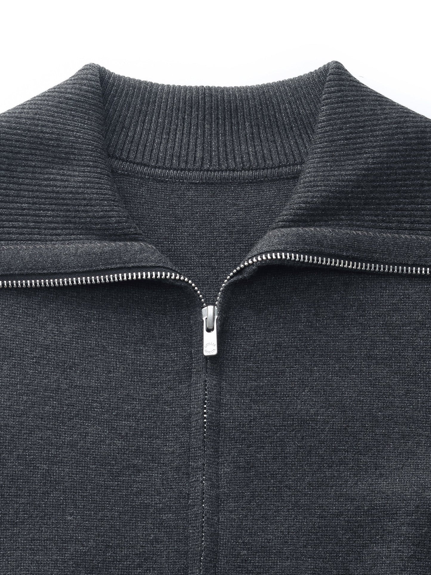 Tencel Wool Blend Zip-Up Women Cardigan