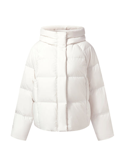 Hooded Zip-Up Goose Down Jacket