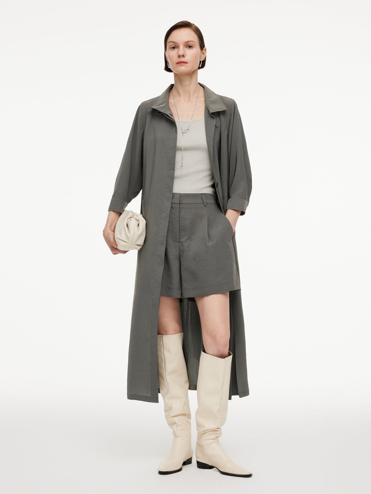 [Preview] Triacetate Blend Women Trench Coat
